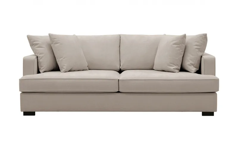 Rossita 3-sits Djup Tygsoffa - Brun - Möbler - Soffa - 3 sits soffa