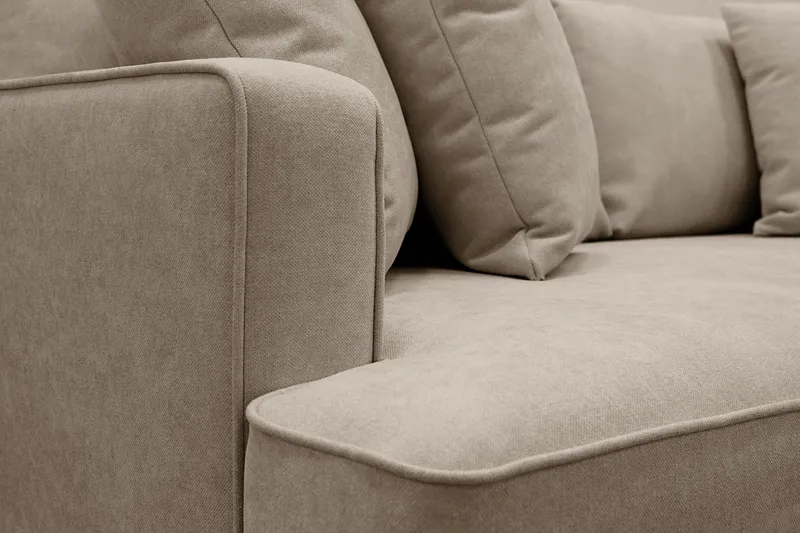 Rossita 3-sits Djup Tygsoffa med hel dyna - Brun - Möbler - Soffa - 3 sits soffa