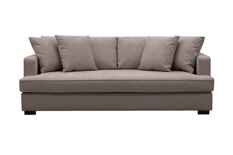 Rossita 3-sits Djup Tygsoffa med hel dyna - Brun - Möbler - Soffa - 3 sits soffa