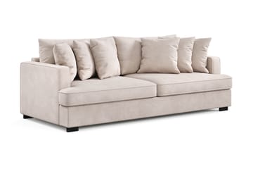 Rossita 4-sits Djup Sammetsoffa - Beige - Möbler - Soffa - Sammetssoffa