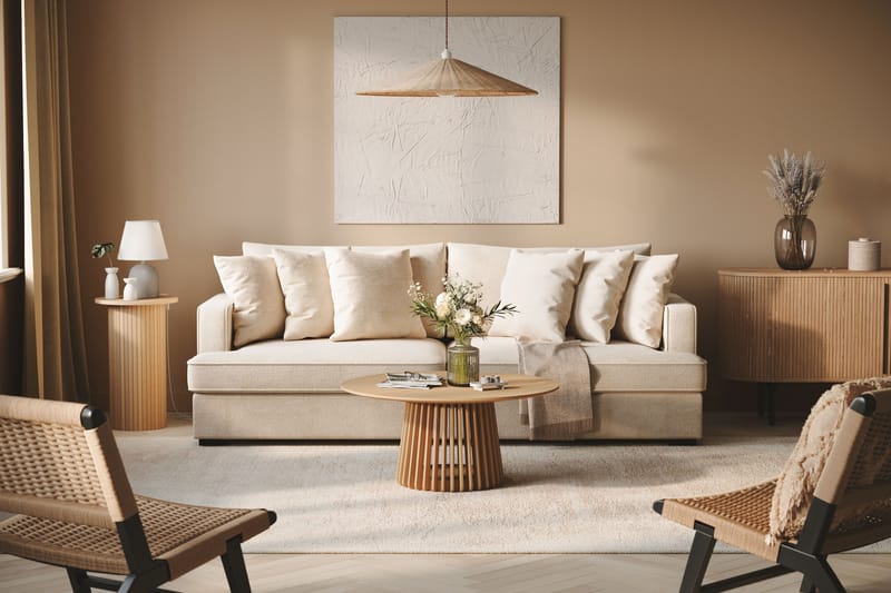 Rossita 4-sits Djup Soffa i Chenille - Beige - Möbler - Soffa - 4 sits soffa