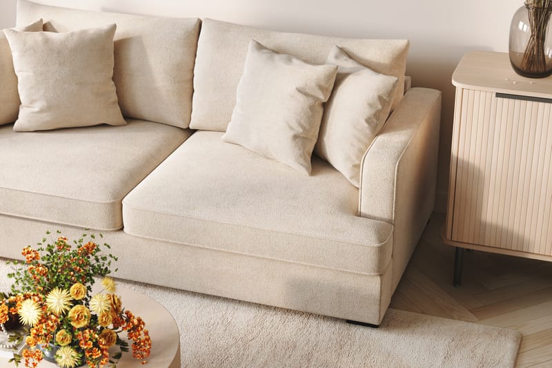 Rossita 4-sits Djup Soffa i Chenille - Beige - Möbler - Soffa - 4 sits soffa