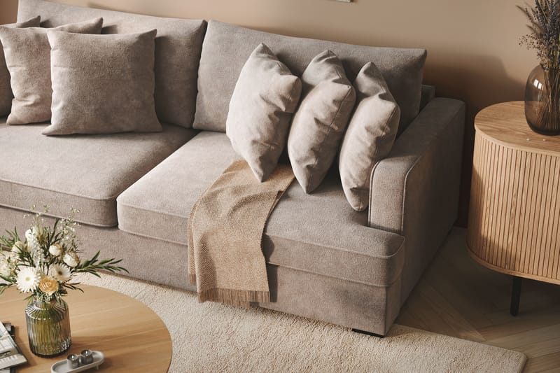 Rossita 4-sits Djup Soffa i Chenille - Grå / Brun - Möbler - Soffa - 4 sits soffa