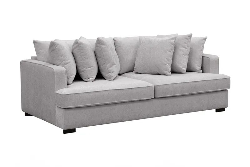Rossita 4-sits Djup Soffa i Chenille - Ljus Grå - Möbler - Soffa - 4 sits soffa