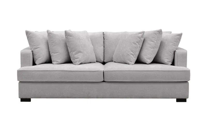 Rossita 4-sits Djup Soffa i Chenille - Ljus Grå - Möbler - Soffa - 4 sits soffa