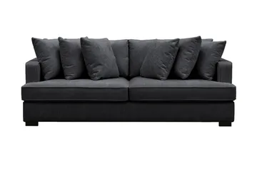 Rossita 4-sits Djup Soffa i Chenille - Trenza 01, Svart Chenille - Möbler - Soffa - 4 sits soffa