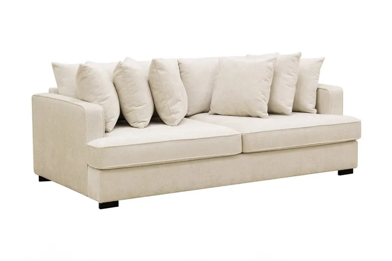 Rossita 4-sits Djup Soffa i Chenille - Trenza 06, Beige Chenille - Möbler - Soffa - 4 sits soffa