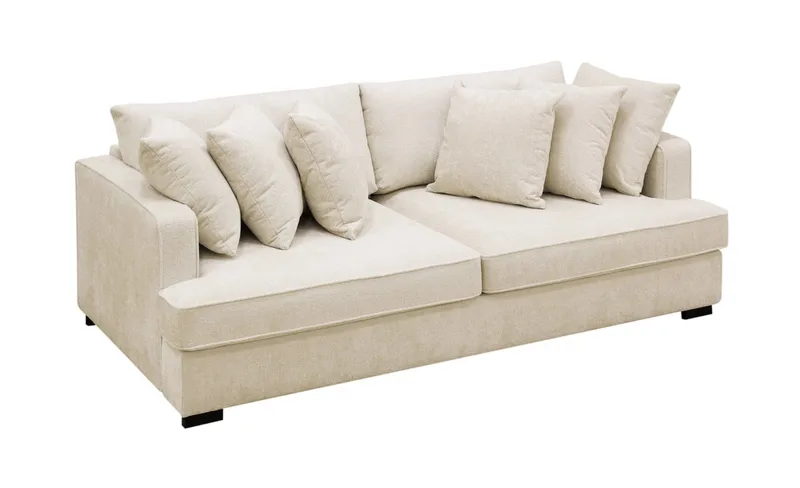 Rossita 4-sits Djup Soffa i Chenille - Trenza 06, Beige Chenille - Möbler - Soffa - 4 sits soffa
