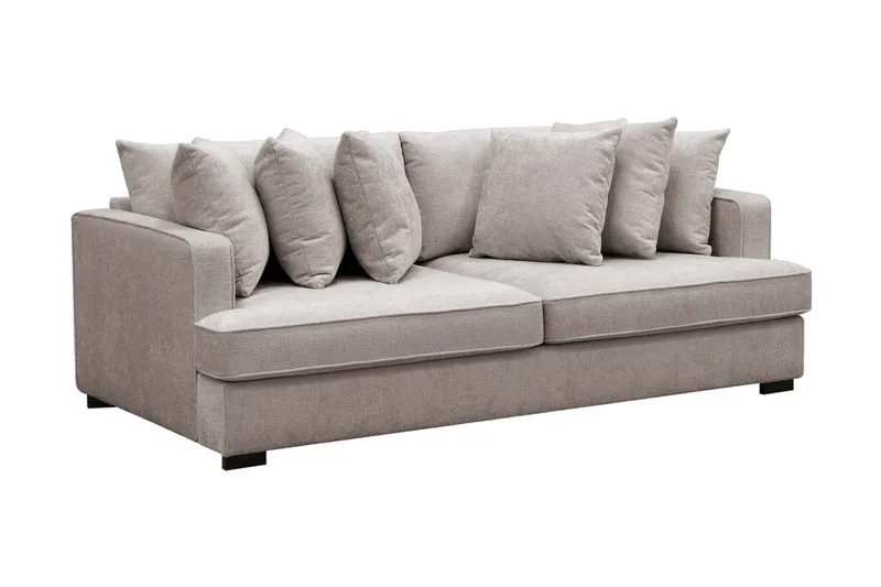 Rossita 4-sits Djup Soffa i Chenille - Trenza 08, Grå/Brun Chenille - Möbler - Soffa - 4 sits soffa