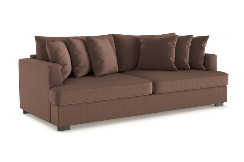 Rossita 4-sits Djup Soffa i Manchester - Brun - Möbler - Soffa - 4 sits soffa