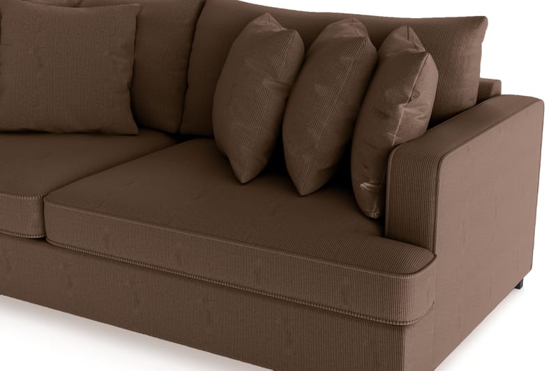 Rossita 4-sits Djup Soffa i Manchester - Brun - Möbler - Soffa - 4 sits soffa