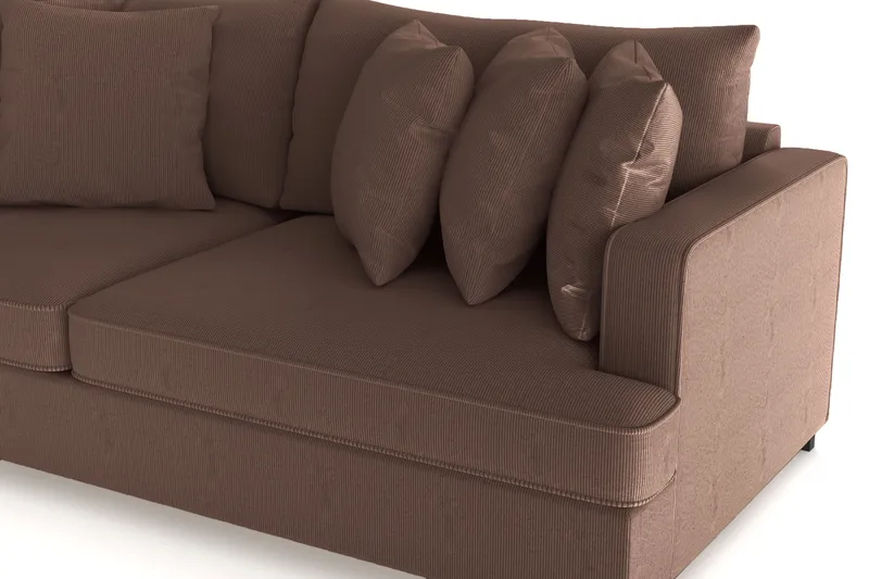 Rossita 4-sits Djup Soffa i Manchester - Brun - Möbler - Soffa - 4 sits soffa