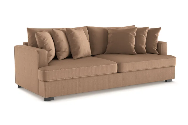 Rossita 4-sits Djup Soffa i Manchester - Brun - Möbler - Soffa - 4 sits soffa