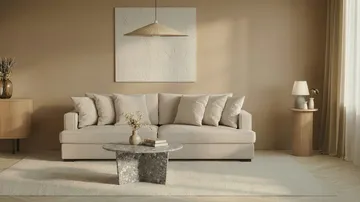 Rossita 4-sits Djup Soffa i Manchester - Greige - Möbler - Soffa - 4 sits soffa