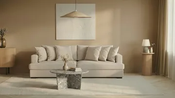 Rossita 4-sits Djup Soffa i Manchester - Greige - Möbler - Soffa - 4 sits soffa