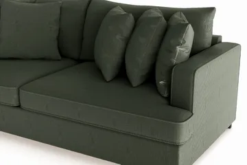 Rossita 4-sits Djup Soffa i Manchester - Mörkgrön - Möbler - Soffa - 4 sits soffa
