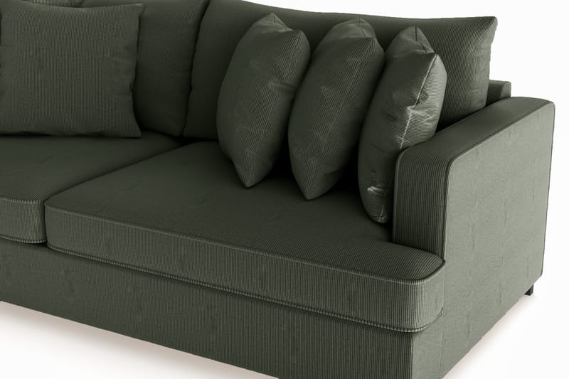 Rossita 4-sits Djup Soffa i Manchester - Mörkgrön - Möbler - Soffa - 4 sits soffa