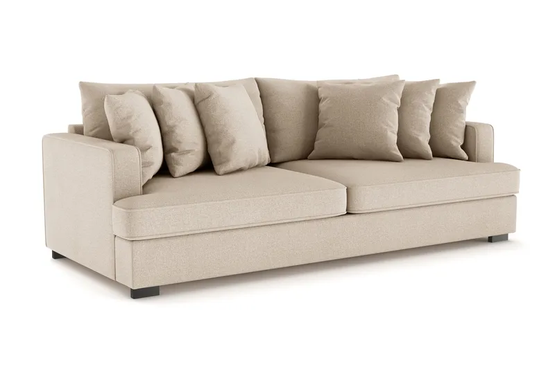 Rossita 4-sits Djup Soffa i Tyg - Beige - Möbler - Soffa - 4 sits soffa