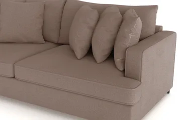 Rossita 4-sits Djup Soffa i Tyg - Brun - Möbler - Soffa - 4 sits soffa