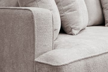 Rossita 4-sits Högervänd L-formad Djup Schäslongsoffa i Chenille - Grå / Brun - Möbler - Soffa - Divansoffa & schäslongsoffa - 4 sits soffa med divan