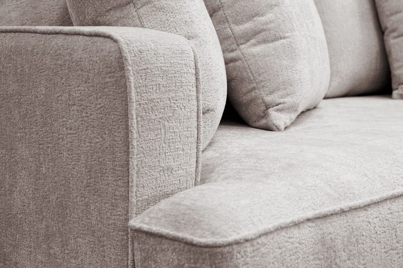 Rossita 4-sits Högervänd L-formad Djup Schäslongsoffa i Chenille - Grå / Brun - Möbler - Soffa - Divansoffa & schäslongsoffa - 4 sits soffa med divan