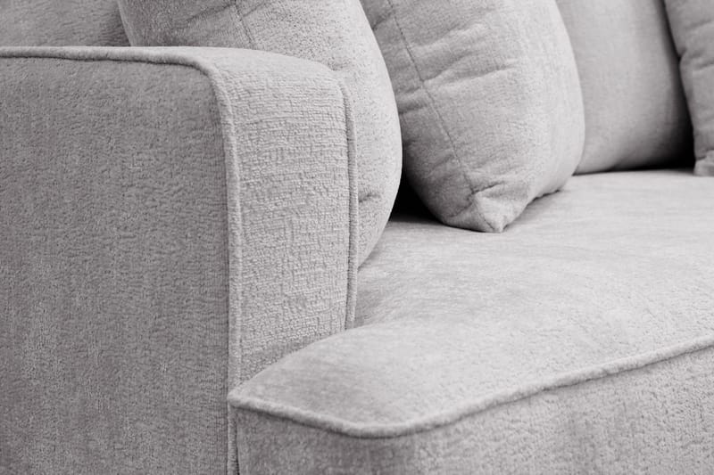 Rossita 4-sits Högervänd L-formad Djup Schäslongsoffa i Chenille - Grå - Möbler - Soffa - Divansoffa & schäslongsoffa - 4 sits soffa med divan