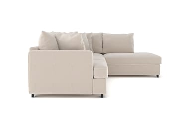 Rossita 4-sits Högervänd L-formad Djup Schäslongsoffa i Manchester - Beige - Möbler - Soffa - Divansoffa & schäslongsoffa - 4 sits soffa med divan