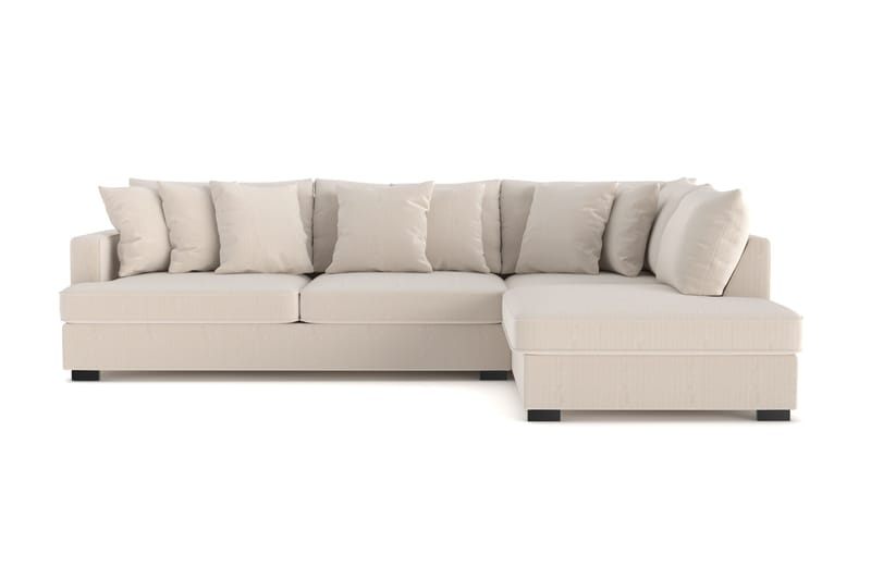Rossita 4-sits Högervänd L-formad Djup Schäslongsoffa i Manchester - Beige - Möbler - Soffa - Divansoffa & schäslongsoffa - 4 sits soffa med divan