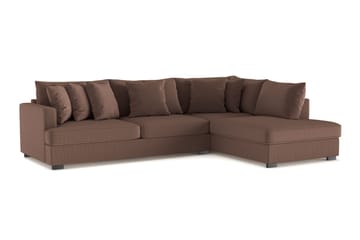 Rossita 4-sits Högervänd L-formad Djup Schäslongsoffa i Manchester - Brun - Möbler - Soffa - Divansoffa & schäslongsoffa - 4 sits soffa med divan