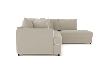 Rossita 4-sits Högervänd L-formad Djup Schäslongsoffa i Manchester - Greige - Möbler - Soffa - Divansoffa & schäslongsoffa - 4 sits soffa med divan