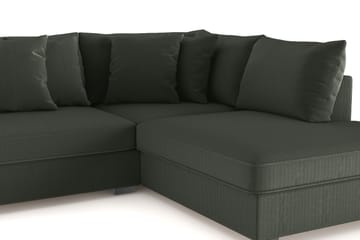 Rossita 4-sits Högervänd L-formad Djup Schäslongsoffa i Manchester - Mörkgrön - Möbler - Soffa - Divansoffa & schäslongsoffa - 4 sits soffa med divan