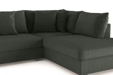 Rossita 4-sits Högervänd L-formad Djup Schäslongsoffa i Manchester - Mörkgrön - Möbler - Soffa - Divansoffa & schäslongsoffa - 4 sits soffa med divan
