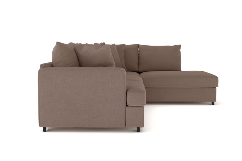 Rossita 4-sits Högervänd L-formad Djup Schäslongsoffa i Tyg - Brun - Möbler - Soffa - Divansoffa & schäslongsoffa - 4 sits soffa med divan