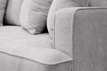 Rossita 4-sits Vänstervänd L-formad Djup Schäslongsoffa i Chenille - Ljus Grå - Möbler - Soffa - Divansoffa & schäslongsoffa - 4 sits soffa med divan