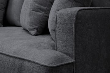 Rossita 4-sits Vänstervänd L-formad Djup Schäslongsoffa i Chenille - Svart - Möbler - Soffa - Divansoffa & schäslongsoffa - 4 sits soffa med divan