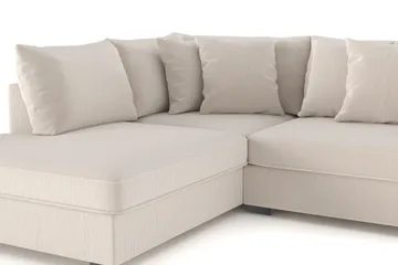 Rossita 4-sits Vänstervänd L-formad Djup Schäslongsoffa i Manchester - Beige - Möbler - Soffa - Divansoffa & schäslongsoffa - 4 sits soffa med divan