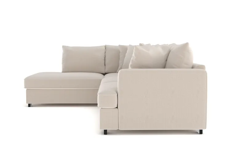Rossita 4-sits Vänstervänd L-formad Djup Schäslongsoffa i Manchester - Beige - Möbler - Soffa - Divansoffa & schäslongsoffa - 4 sits soffa med divan