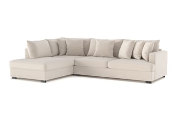 Rossita 4-sits Vänstervänd L-formad Djup Schäslongsoffa i Manchester - Beige - Möbler - Soffa - Divansoffa & schäslongsoffa - 4 sits soffa med divan