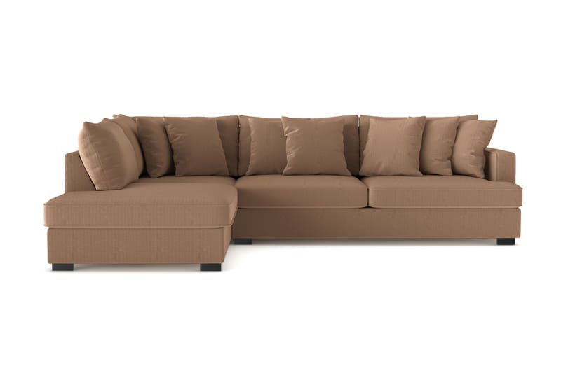 Rossita 4-sits Vänstervänd L-formad Djup Schäslongsoffa i Manchester - Brun - Möbler - Soffa - Divansoffa & schäslongsoffa - 4 sits soffa med divan
