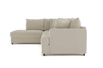 Rossita 4-sits Vänstervänd L-formad Djup Schäslongsoffa i Manchester - Greige - Möbler - Soffa - Divansoffa & schäslongsoffa - 4 sits soffa med divan