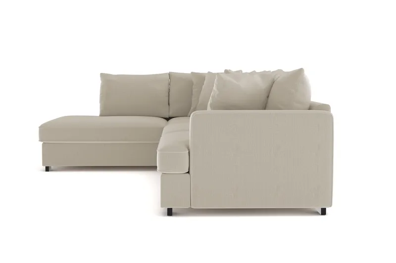 Rossita 4-sits Vänstervänd L-formad Djup Schäslongsoffa i Manchester - Greige - Möbler - Soffa - Divansoffa & schäslongsoffa - 4 sits soffa med divan