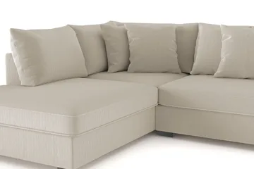 Rossita 4-sits Vänstervänd L-formad Djup Schäslongsoffa i Manchester - Greige - Möbler - Soffa - Divansoffa & schäslongsoffa - 4 sits soffa med divan