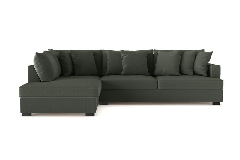 Rossita 4-sits Vänstervänd L-formad Djup Schäslongsoffa i Manchester - Mörkgrön - Möbler - Soffa - Divansoffa & schäslongsoffa - 4 sits soffa med divan