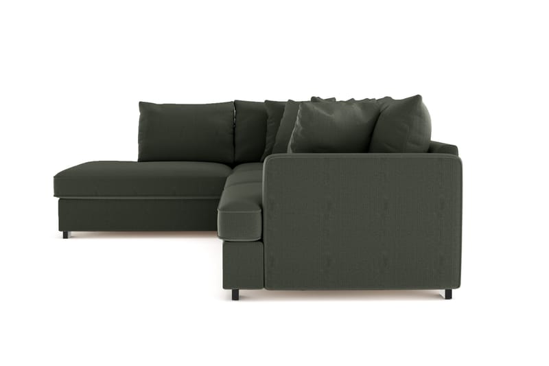 Rossita 4-sits Vänstervänd L-formad Djup Schäslongsoffa i Manchester - Mörkgrön - Möbler - Soffa - Divansoffa & schäslongsoffa - 4 sits soffa med divan