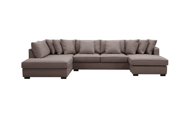 Rossita 5-sits Divansoffa med schäslong i Tyg Vänster - Brun - Möbler - Soffa - U-soffa