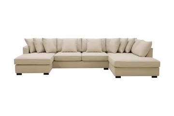 Rossita 5-sits Högervänd U-formad Djup Soffa med Divan och Schäslong i Bouclé