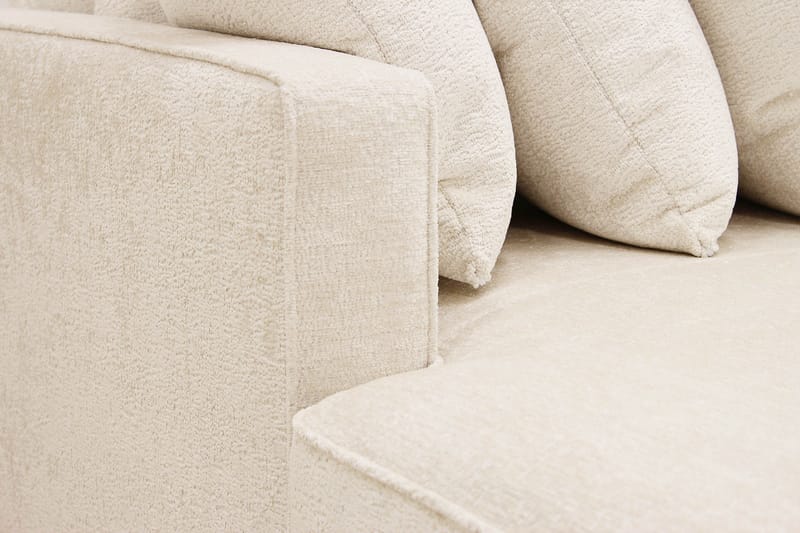 Rossita 5-sits Högervänd U-formad Djup Soffa med Divan och Schäslong i Chenille - Beige - Möbler - Soffa - U-soffa