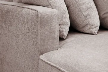 Rossita 5-sits Högervänd U-formad Djup Soffa med Divan och Schäslong i Chenille - Grå / Brun - Möbler - Soffa - U-soffa