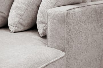 Rossita 5-sits Högervänd U-formad Djup Soffa med Divan och Schäslong i Chenille - Grå / Brun - Möbler - Soffa - U-soffa