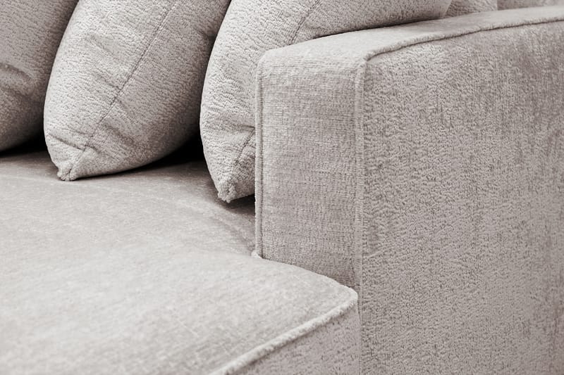 Rossita 5-sits Högervänd U-formad Djup Soffa med Divan och Schäslong i Chenille - Grå / Brun - Möbler - Soffa - U-soffa